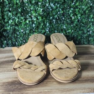 CCOCCI Tan Braided Sandals Size 8